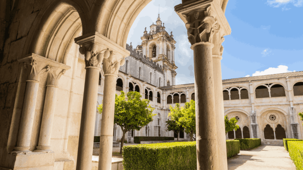 View of Alcobaca Monastery, Portugal