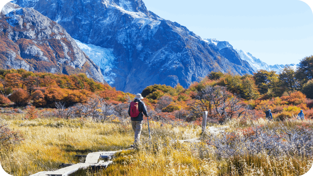 Hike in Autumn Patagonia