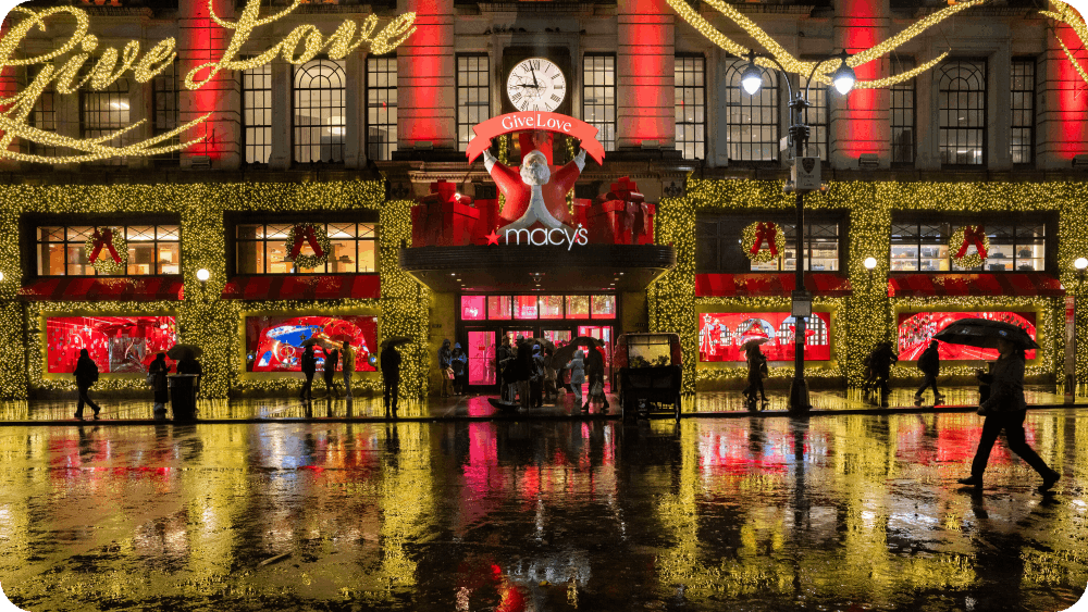 Macy’s iconic holiday windows in New York City captivate visitors with vibrant lights, festive displays, and magical seasonal themes.