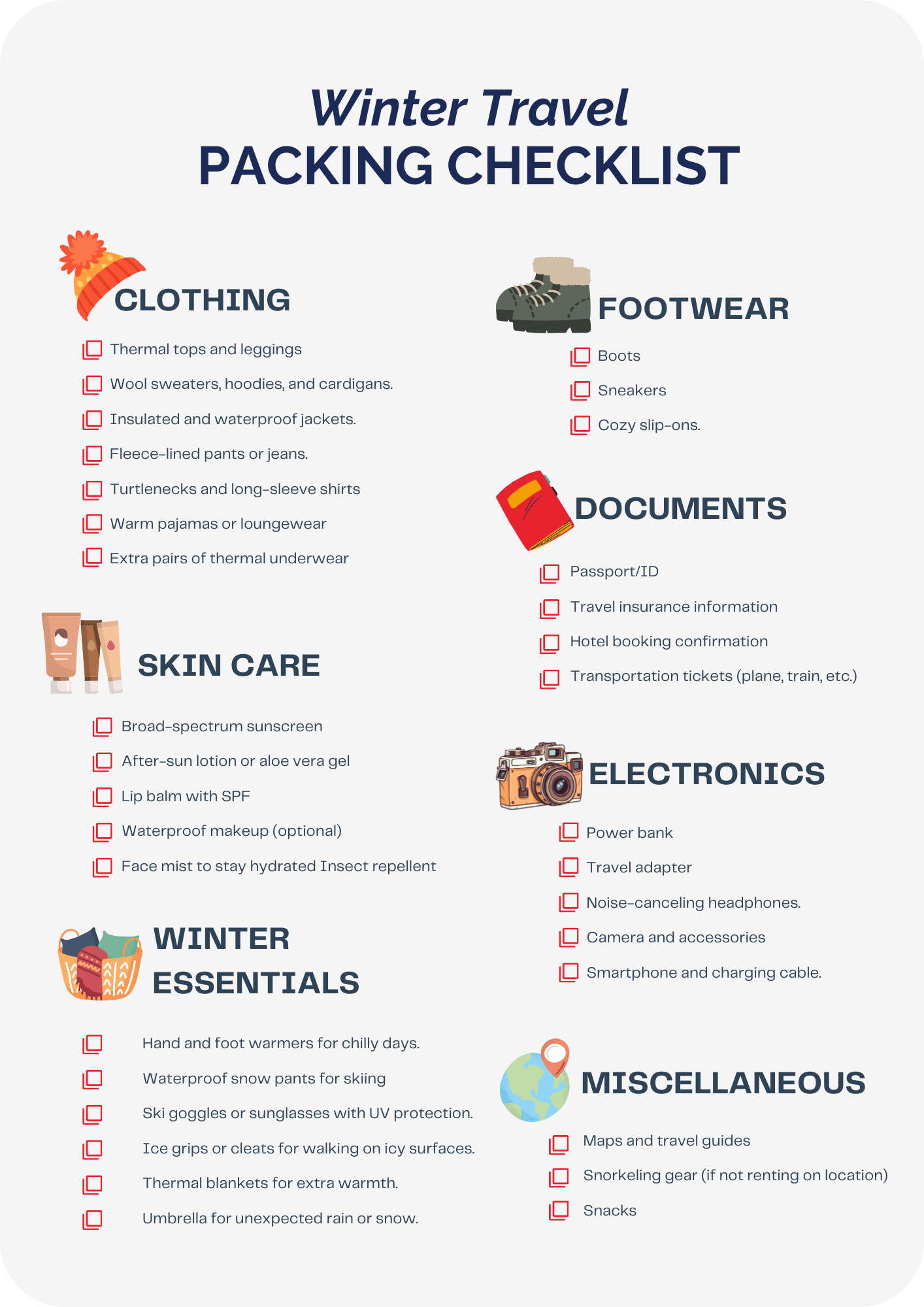 Your Essential Winter Packing Checklist